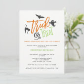Trick ou traiter Baby Shower Invitations (Debout devant)