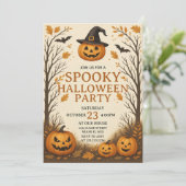 Trick ou traiter Éffrayant Halloween Invitation de (Debout devant)