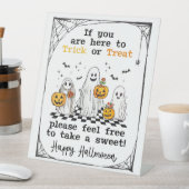 Trick ou traiter Halloween fantômes signe chocolat (In SItu)