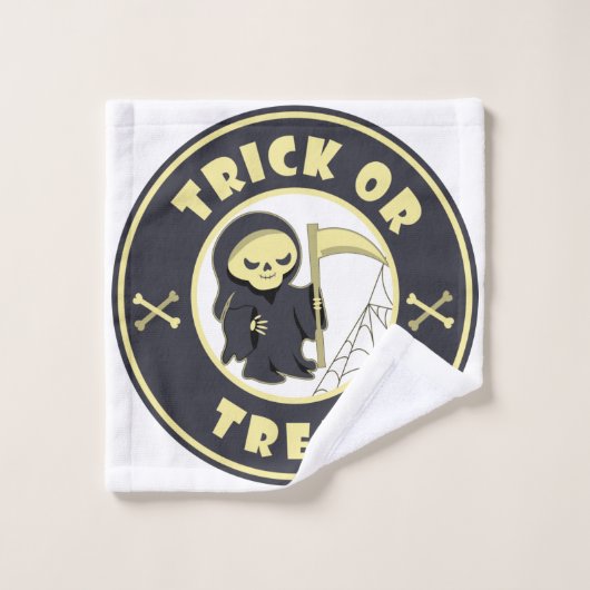 Trick ou traiter Halloween griffeur caractère (Gant de toilette)