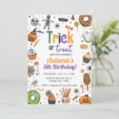 Trick ou traiter Halloween invitation d'anniversai (Debout devant)