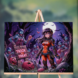 Trick ou traiter Halloween Zombies distribuer le c
