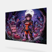Trick ou traiter Halloween Zombies distribuer le c (Angle)