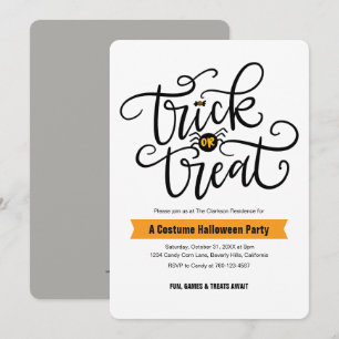 Trick ou traiter les invitations de fête d'Hallowe