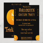 Trick Ou Treat Citrouille des invitations de fête  (Devant / Derrière)