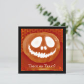 Trick ou Treat Jack-O'-Lantern Invitations d'Hallo (Debout devant)