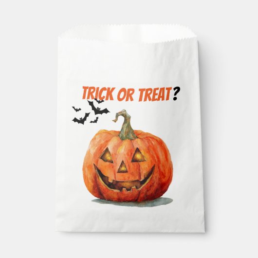 Trick ou Treat ? Sacs préférés Citrouille éffrayan (Devant)