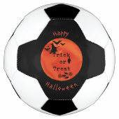 Trick ou Treat with Witch & Bats on Orange Moon (Devant)