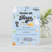Trick ou trois Halloween garçon invitation de 3e a (Debout devant)