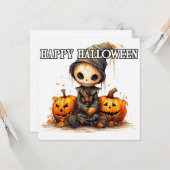 Trick 'R Treat | Happy Halloween Kaart (Voorkant / Achterkant in situ)