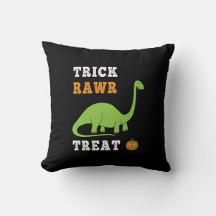 Trick Rawr Treat Cute Halloween Brontosaurus Dino Kussen