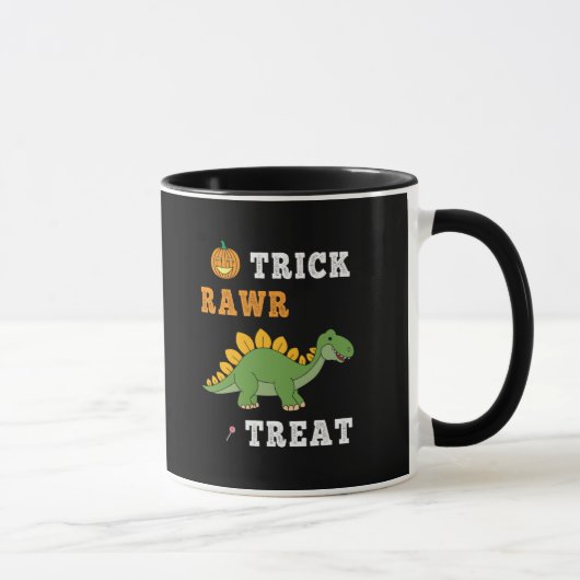 Trick Rawr Treat Cute Halloween Stegosaurus Dino Mok (Rechts)