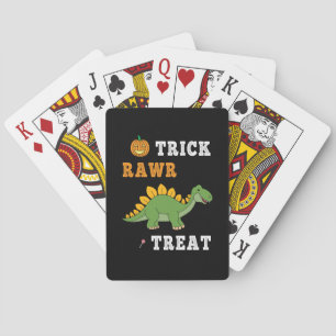 Trick Rawr Treat Cute Halloween Stegosaurus Dino Pokerkaarten