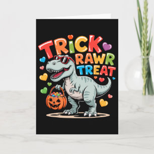 Trick Rawr Treat Dinosaur Trex Peuter Jongens Hall Kaart