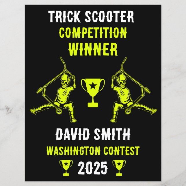 Trick Scooter Rijder Prijs (Voorkant)