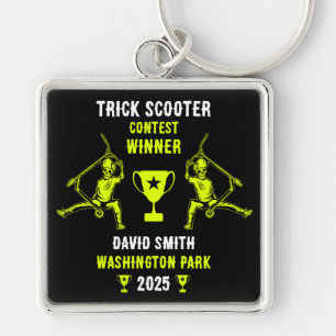 Trick Scooter Rijder Prijs Sleutelhanger