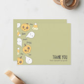 Trick Treat Boo! | Cartes de remerciement plates (Devant/Arrière en situation)