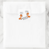 Trick voor optische illusie vierkante sticker (Tas)