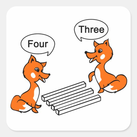 Trick voor optische illusie vierkante sticker (Voorkant)