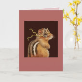 Trickie la carte chipmunk (Fleur jaune)