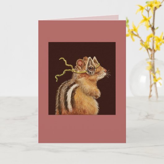 Trickie la carte chipmunk (Fleur jaune)