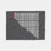 Trickle Down Economics  Fleece Deken (Voorkant (Horizontaal))