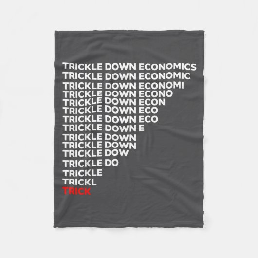 Trickle Down Economics  Fleece Deken (Voorkant)