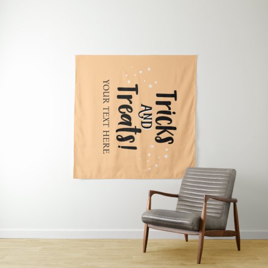Tricks and Treats Halloween party Backdrop Wandkleed (In Situ (horizontaal))