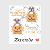 Tricks for Trets English Bulldog Oranje Sticker (Vel)