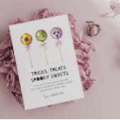 Tricks Treats Spooky Sweets Halloween Nodig Kinder Kaart