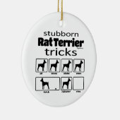 Tricks van Rat Terrier Keramisch Ornament (Rechts)