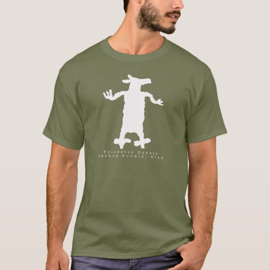 Trickster Coyote Petroglyph T-Shirt (Voorkant)