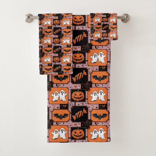 Trickster Tegels: een Halloween Quartet Bad Handdoek (Insitu)