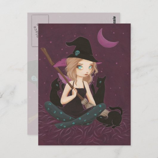 Tricksters - fée goth sorcière carte postale (Devant / Derrière)