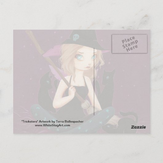 Tricksters - fée goth sorcière carte postale (Dos)