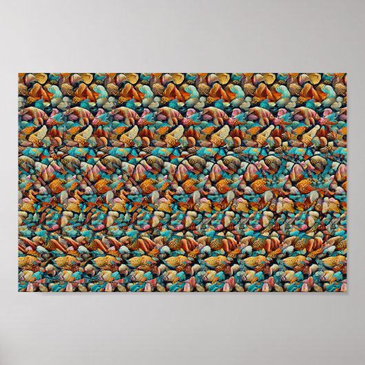 Tricky catch - Verborgen 3D-afdruk Poster (Voorkant)