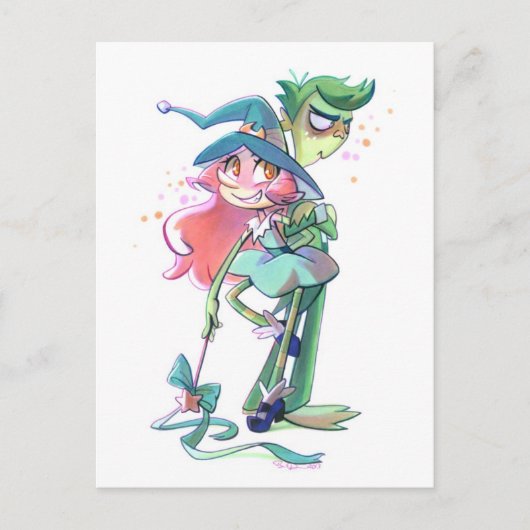 Tricky en Gorf Briefkaart (Voorkant)