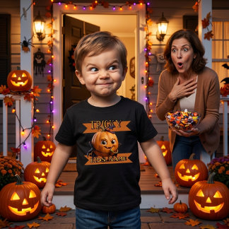 Tricky Pompoen Kinder Halloween T-shirt met Eigen