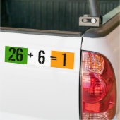 Tricolor, 26 + 6 = 1 bumpersticker (Op Truck)