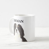 Tricolor Cavalier King Charles Spaniel Koffiemok (Voorkant links)