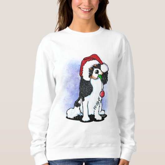 Tricolor Cavalier Spaniel kerstshirt Trui (Voorkant)
