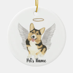 Tricolor Corgi Sympathie Memorial Keramisch Ornament