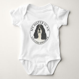 Tricolor Engels Springer Spaniel Big Sister Romper