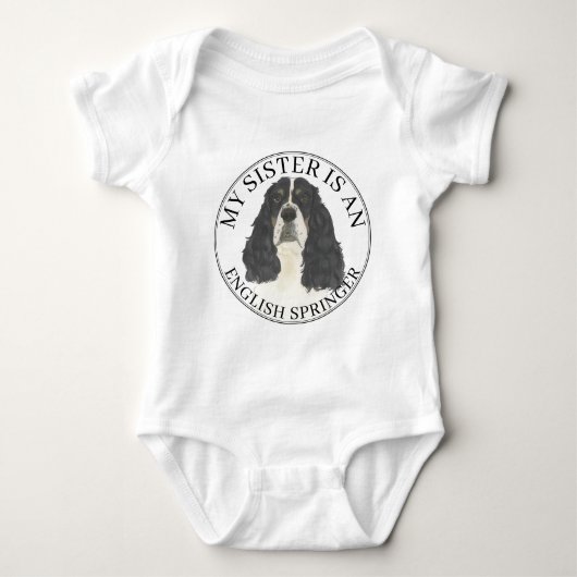 Tricolor Engels Springer Spaniel Big Sister Romper (Voorkant)