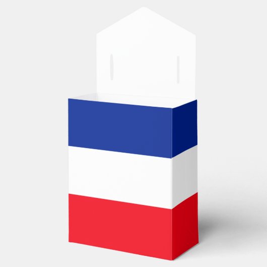 Tricolor Franse vlag Custom Bedankdoosjes (Geopend)