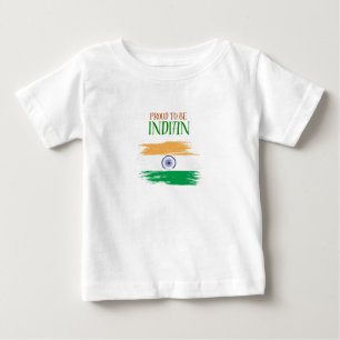 Tricolor Peuter T-Shirt 'Trots dat ik Indiër ben'