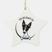 Tricolor Rat Terrier IAAM Keramisch Ornament (Voorkant)