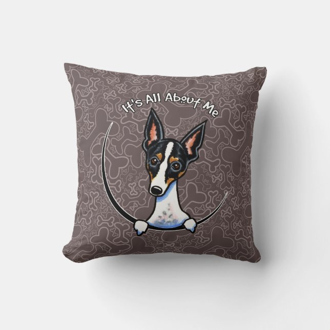 Tricolor Rat Terrier IAAM Kussen (Voorkant)