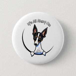 Tricolor Rat Terrier IAAM Ronde Button 5,7 Cm
