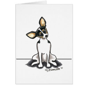 Tricolor Rat Terrier Sit